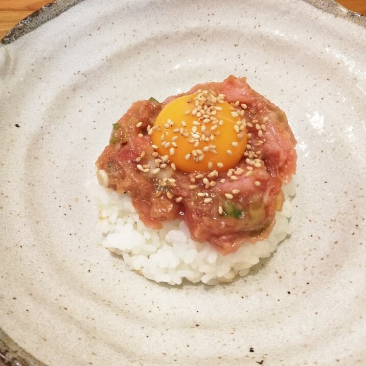 ユッケ風☆ネギトロ丼